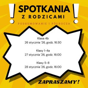 Podsumowanie I półrocza- Spotkania z Rodzicami